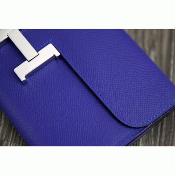 Réplique Portefeuille Constance Hermès Bleu électrique – Image 5
