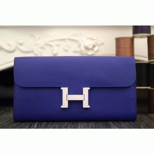 Réplique Portefeuille Constance Hermès Bleu électrique