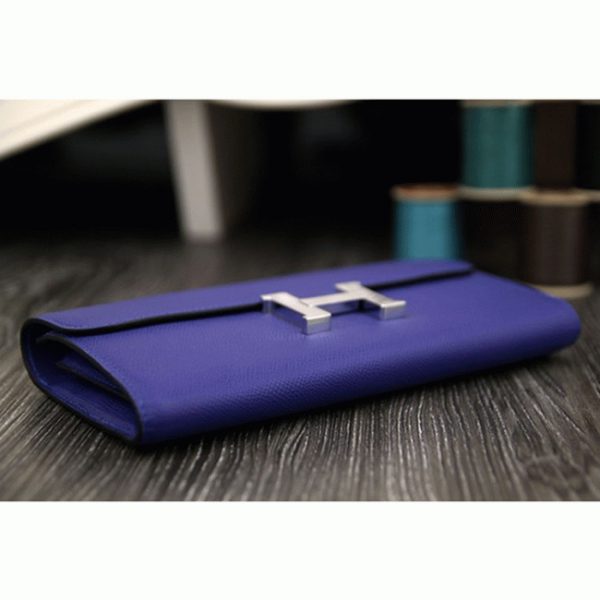 Réplique Portefeuille Constance Hermès Bleu électrique – Image 4