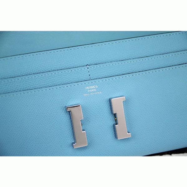 Faux Portefeuille Constance Hermès Bleu Clair – Image 5
