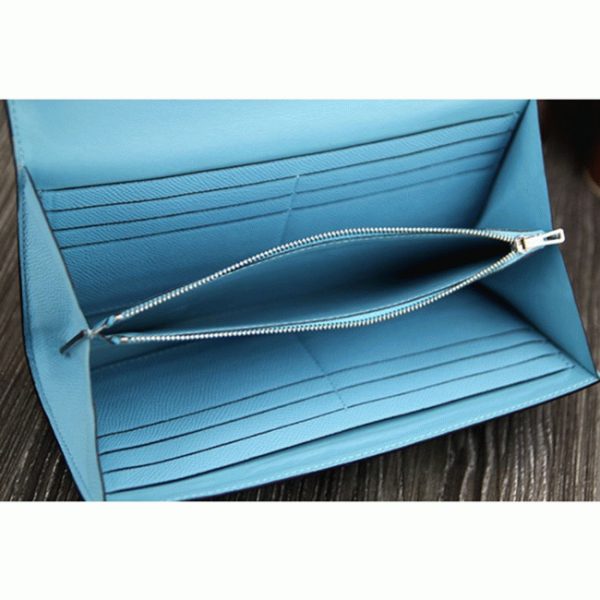 Faux Portefeuille Constance Hermès Bleu Clair – Image 4