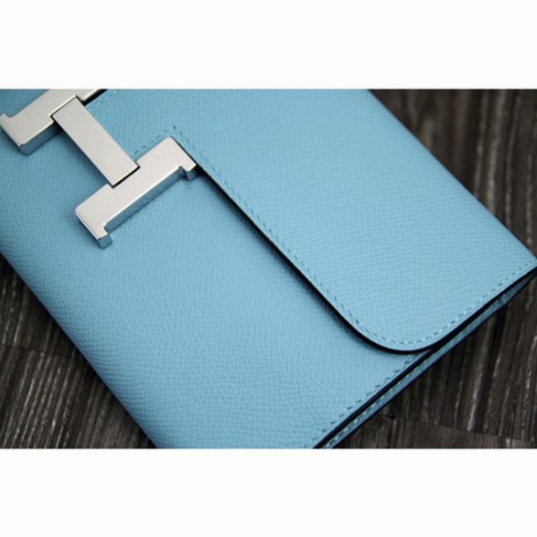 Faux Portefeuille Constance Hermès Bleu Clair – Image 2