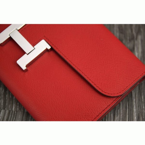 Fausse Réplique AAA Portefeuille Constance Hermès Rouge – Image 7