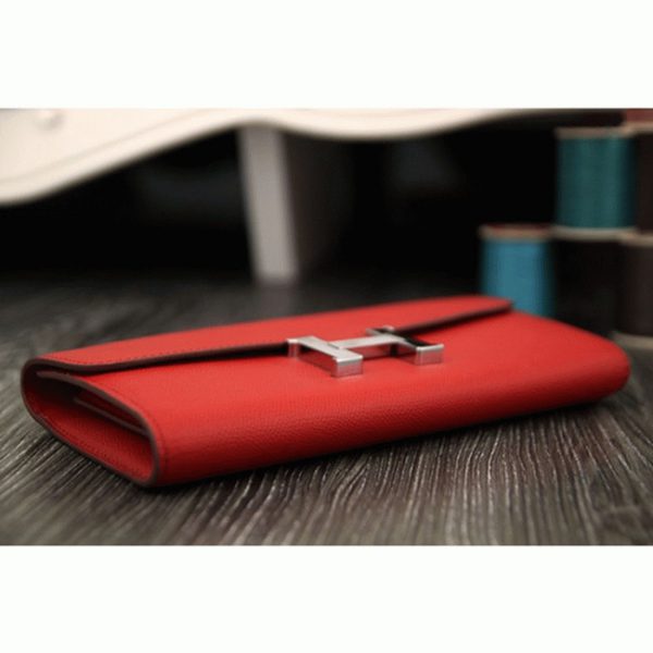Fausse Réplique AAA Portefeuille Constance Hermès Rouge – Image 4
