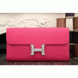 Contrefaçon Portefeuille Constance Hermès Pêche