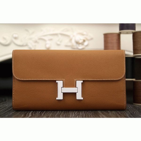 Réplique Portefeuille Constance Hermès Marron
