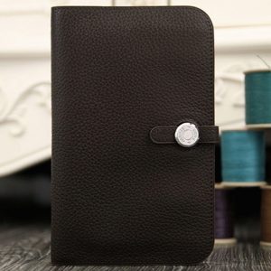 Contrefaçon Portefeuille Dogon Combine Hermès Chocolat