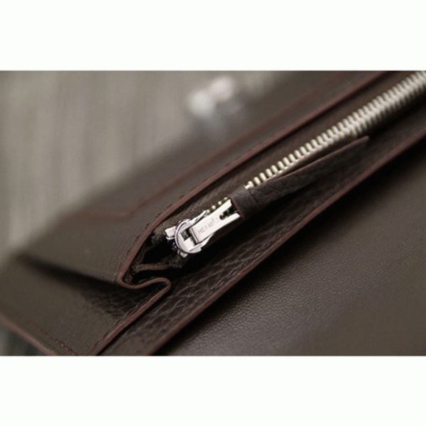 Contrefaçon Portefeuille Dogon Combine Hermès Chocolat – Image 4