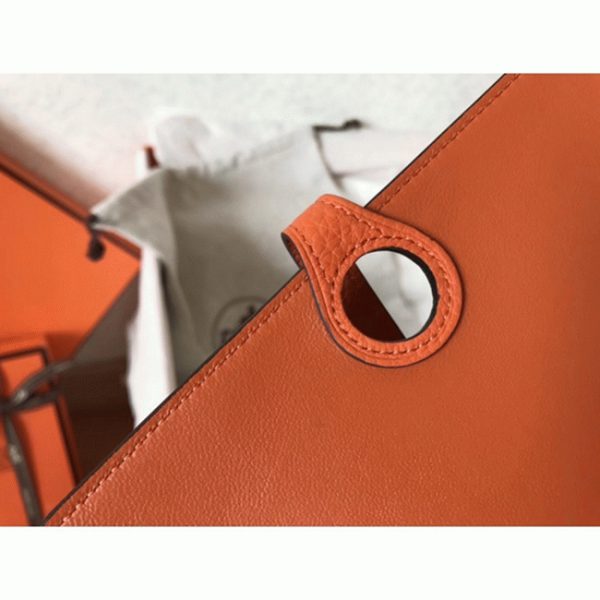 Faux Portefeuille Dogon Duo Hermès Jean/Orange – Image 8