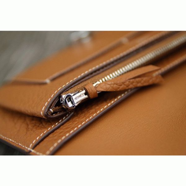 Meilleure Réplique Portefeuille Dogon Combine Hermès Marron – Image 5