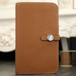 Meilleure Réplique Portefeuille Dogon Combine Hermès Marron