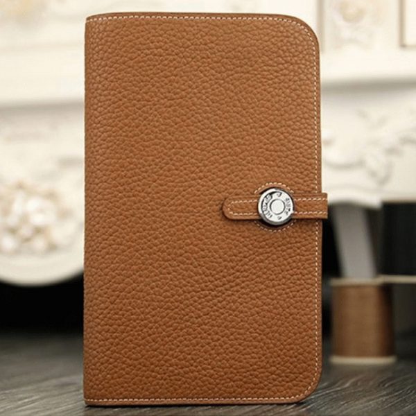 Meilleure Réplique Portefeuille Dogon Combine Hermès Marron