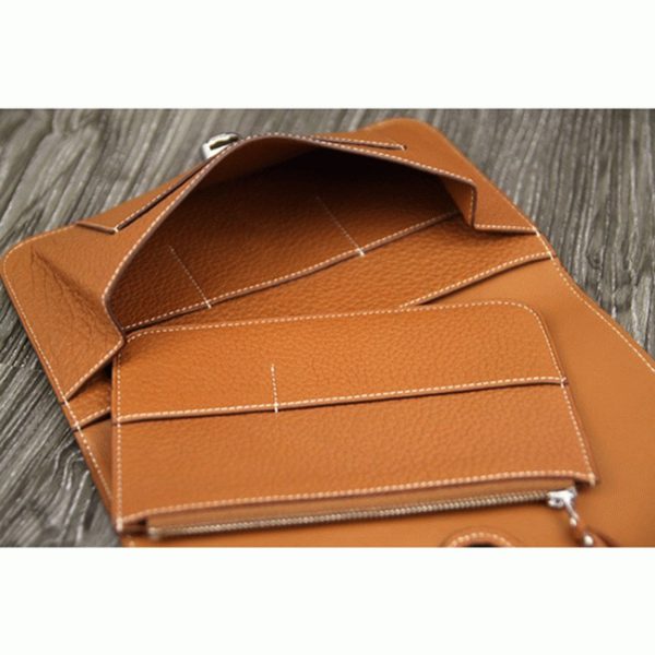 Meilleure Réplique Portefeuille Dogon Combine Hermès Marron – Image 2