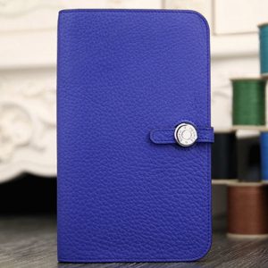 Réplique Designer Portefeuille Dogon Combine Hermès Bleu électrique