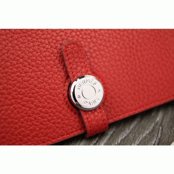 Réplique AAA Portefeuille Dogon Combine Hermès Rouge – Image 5