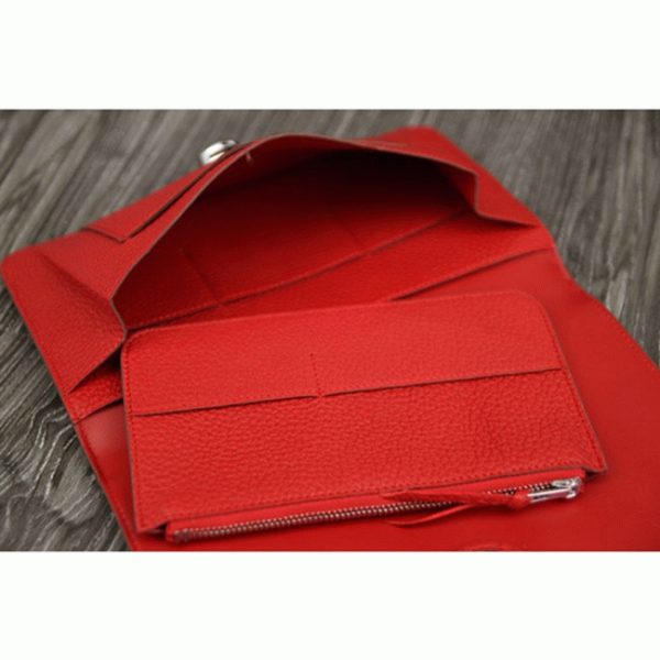 Réplique AAA Portefeuille Dogon Combine Hermès Rouge – Image 2