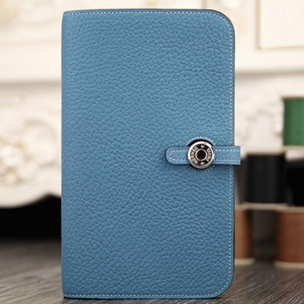 Réplique Portefeuille Dogon Combine Hermès Bleu Jean
