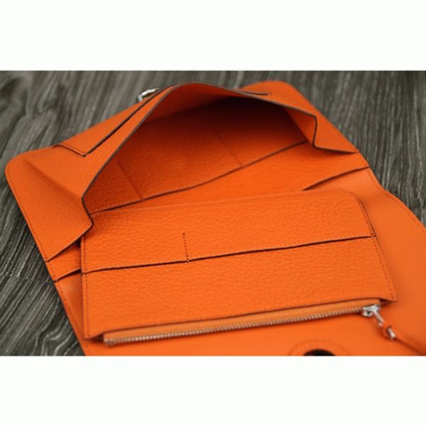 Contrefaçon Designer Portefeuille Dogon Combine Hermès Orange – Image 6