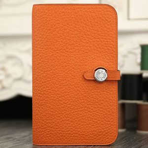 Contrefaçon Designer Portefeuille Dogon Combine Hermès Orange
