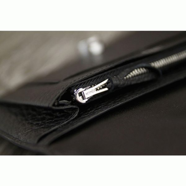 Faux Luxe Portefeuille Dogon Combine Hermès Noir – Image 7