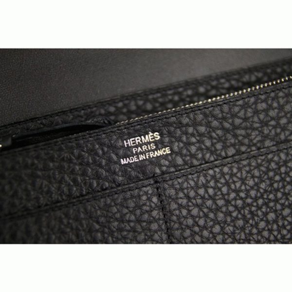 Faux Luxe Portefeuille Dogon Combine Hermès Noir – Image 6
