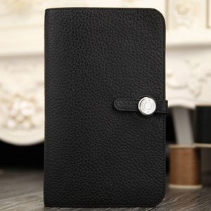Faux Luxe Portefeuille Dogon Combine Hermès Noir