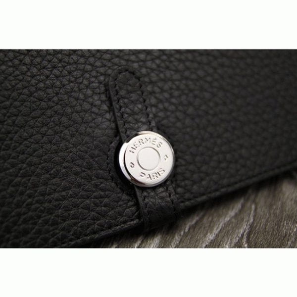 Faux Luxe Portefeuille Dogon Combine Hermès Noir – Image 3