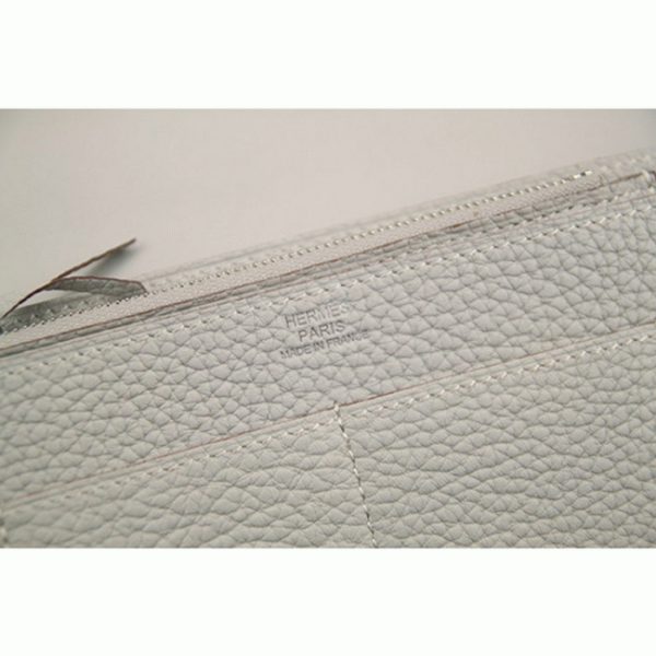 Faux Portefeuille Dogon Combine Hermès Blanc – Image 7