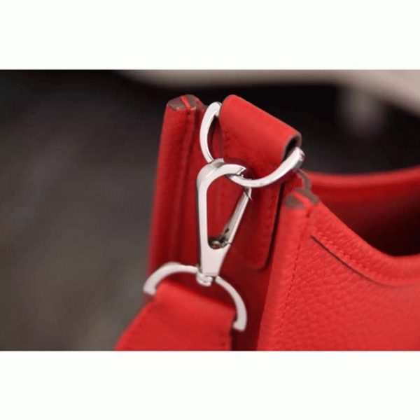 Faux Sac de Luxe Hermès Evelyne III PM Rouge – Image 6