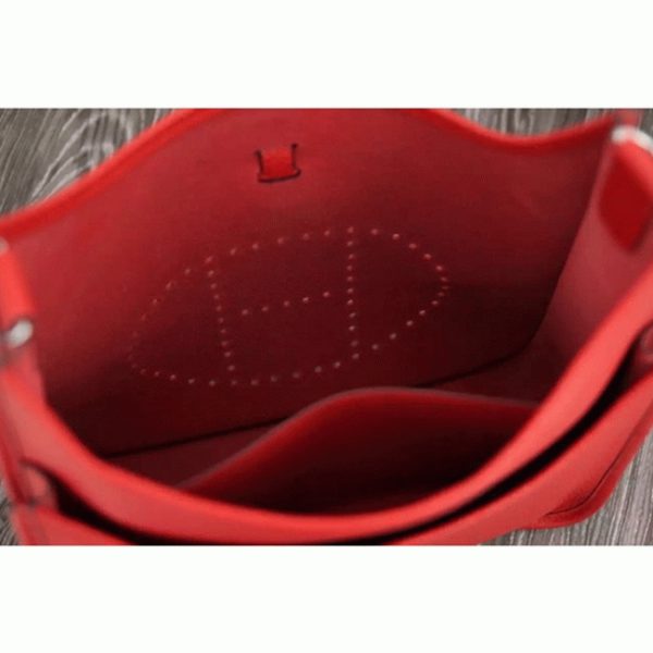 Faux Sac de Luxe Hermès Evelyne III PM Rouge – Image 4
