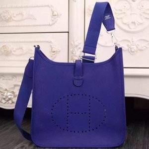 Réplique AAA Hermès Evelyne III PM Bleu électrique