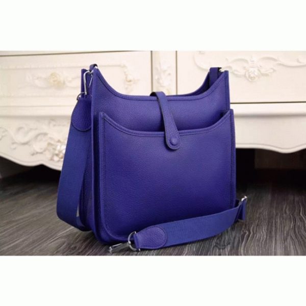 Réplique AAA Hermès Evelyne III PM Bleu électrique – Image 2