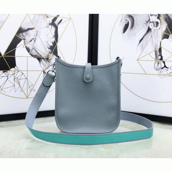 Fausse Hermès Evelyne II TPM Bleu Lin – Image 7