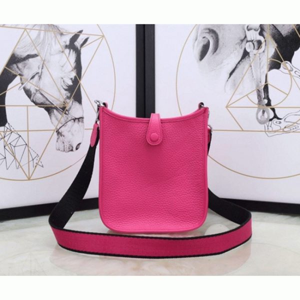 Faux Sac de Luxe Hermès Evelyne II TPM Rouge Rose – Image 7