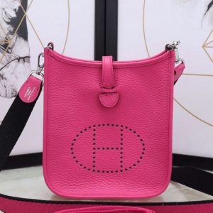 Faux Sac de Luxe Hermès Evelyne II TPM Rouge Rose