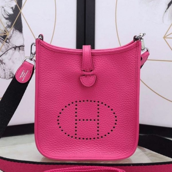 Faux Sac de Luxe Hermès Evelyne II TPM Rouge Rose