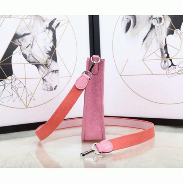 Contrefaçon AAA Hermès Evelyne II TPM Rose – Image 5
