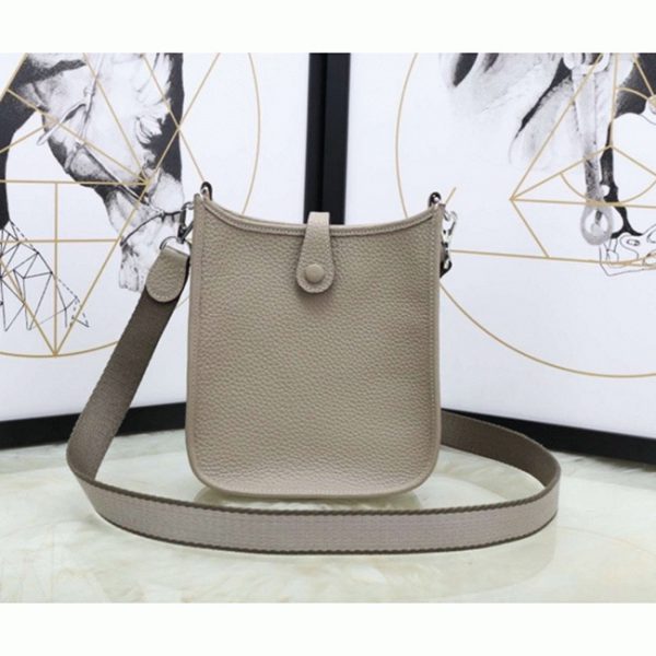 Réplique 1:1 Hermès Evelyne II TPM Grise – Image 7
