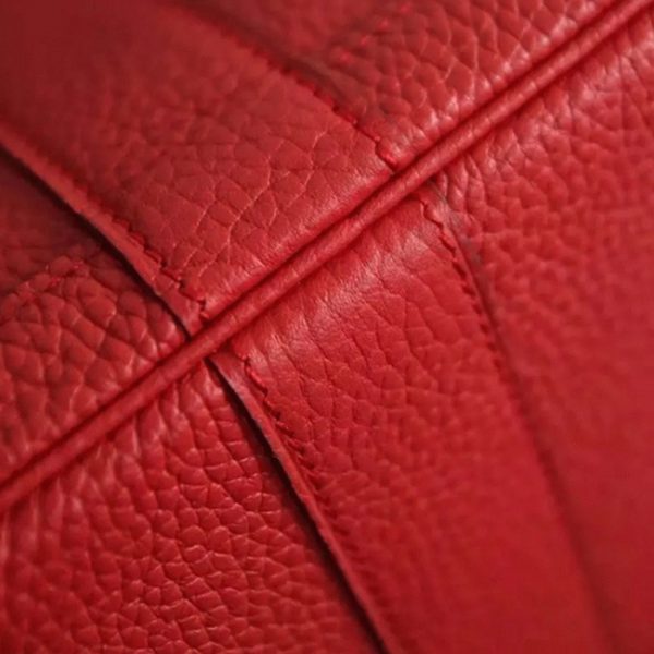 Fausse AAA Hermès Garden Party 30cm Cabas Rouge – Image 5
