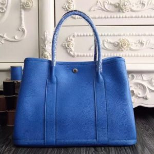 Top Réplique Hermès Garden Party 30cm Cabas Bleu