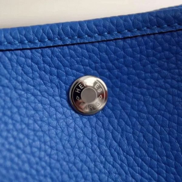 Top Réplique Hermès Garden Party 30cm Cabas Bleu – Image 3