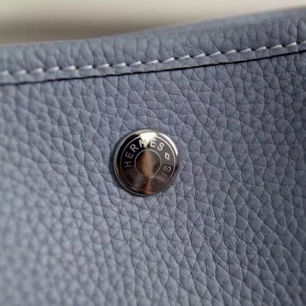 Meilleure Réplique Hermès Garden Party 30cm Cabas Lin Bleu – Image 6