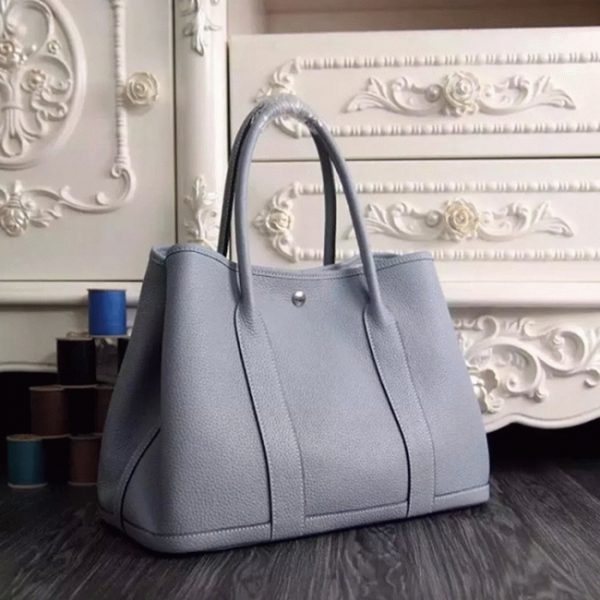 Meilleure Réplique Hermès Garden Party 30cm Cabas Lin Bleu – Image 2