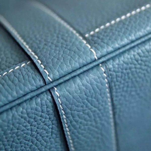 Fausse AAA Hermès Garden Party 30cm Cabas Bleu Jean – Image 3