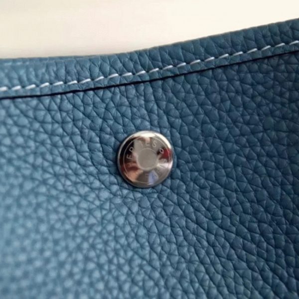 Fausse AAA Hermès Garden Party 30cm Cabas Bleu Jean – Image 4