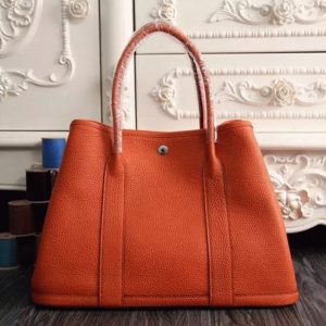 Faux Sac de Luxe Hermès Garden Party 30cm Cabas Orange