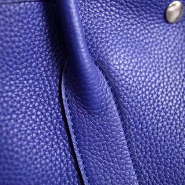 Fausse Hermès Garden Party 36cm Cabas Cuir Bleu électrique – Image 10