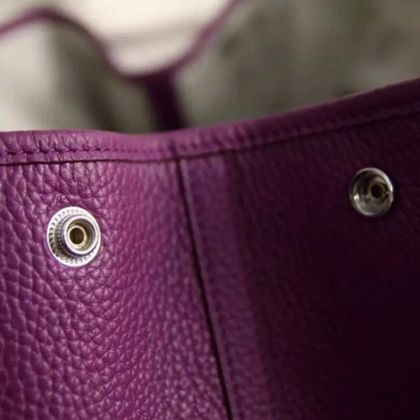 Fausse Hermès Garden Party 30cm Cabas Violet – Image 4
