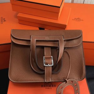 Contrefa?on Hermès Halzan Sac Marron