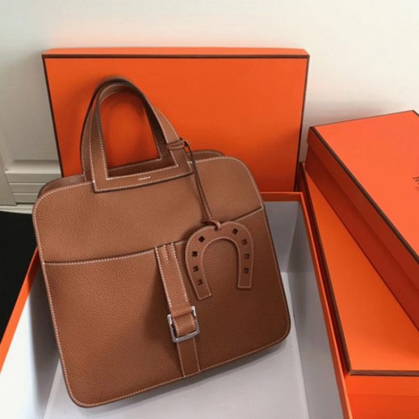 Contrefa?on Hermès Halzan Sac Marron – Image 6